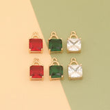 30Pcs Rhinestone Pendant Geometry Shape DIY Jewelry Findings Accessories