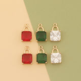 30Pcs Rhinestone Pendant Geometry Shape DIY Jewelry Findings Accessories
