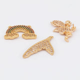 30Pcs CZ Charms Rainbow Shape Jewelry Findings