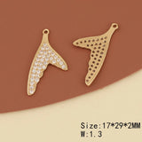 30Pcs CZ Charms Rainbow Shape Jewelry Findings