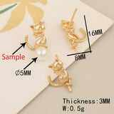 30Pcs Jewelry Accessories/Earrings Stud/Multi Shape/DIY Making