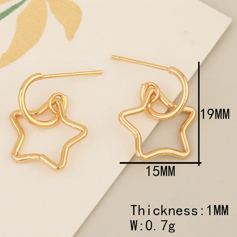 30Pcs Jewelry Accessories/Earrings Stud/Multi Shape/DIY Making