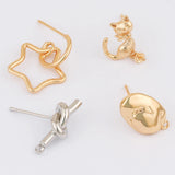 30Pcs Jewelry Accessories/Earrings Stud/Multi Shape/DIY Making