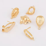 30Pcs Jewelry Accessories Earrings Stud Plating Part DIY Making