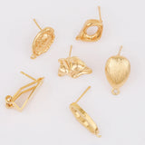 30Pcs Jewelry Accessories Earrings Stud Plating Part DIY Making