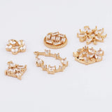 40Pcs CZ Flower Charms for Earring DIY Making