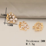 40Pcs CZ Flower Charms for Earring DIY Making