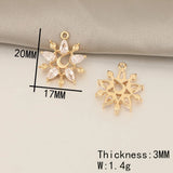 40Pcs CZ Flower Charms for Earring DIY Making