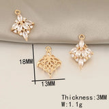 40Pcs CZ Flower Charms for Earring DIY Making