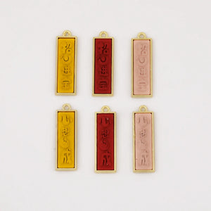 50Pcs Rectangle Shape Earrings Pendant Resin Effect Hand Made Jewelry Findings