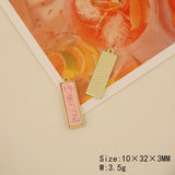 50Pcs Rectangle Shape Earrings Pendant Resin Effect Hand Made Jewelry Findings