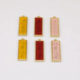 50Pcs Rectangle Shape Earrings Pendant Resin Effect Hand Made Jewelry Findings
