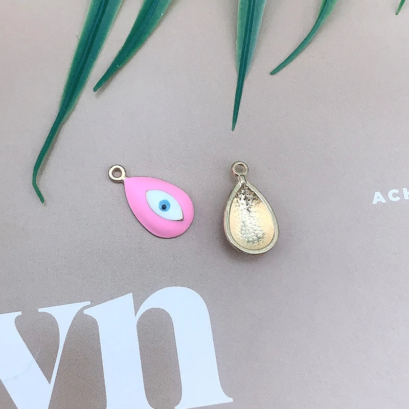 50Pcs Oval Shape Earrings Pendant Paint Effect DIY Jewelry Findings 12*21MM
