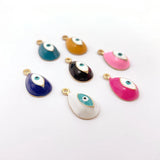 50Pcs Oval Shape Earrings Pendant Paint Effect DIY Jewelry Findings 12*21MM