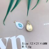 50Pcs Oval Shape Earrings Pendant Paint Effect DIY Jewelry Findings 12*21MM