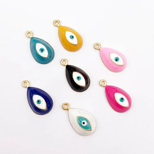 50Pcs Oval Shape Earrings Pendant Paint Effect DIY Jewelry Findings 12*21MM