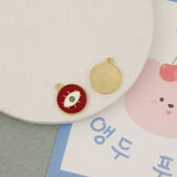 50Pcs Round Paint Effect Earrings Pendant 15*18MM