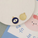 50Pcs Round Paint Effect Earrings Pendant 15*18MM