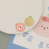 50Pcs Round Paint Effect Earrings Pendant 15*18MM