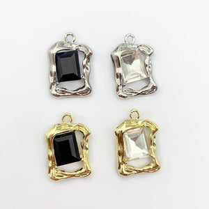 50Pcs Irregular Shape Rhinestone Earrings Pendant 16*22MM DIY Jewelry Making