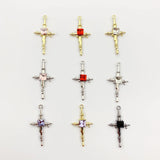 50Pcs Hand Made Cross Shape Earrings Pendant Alloy Effect