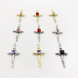 50Pcs Hand Made Cross Shape Earrings Pendant Alloy Effect