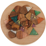 50Pcs 18*28MM Waterdrop Shape Earring Findings Natural Wood Resin Pendant