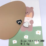 50Pcs Heart Shape Paint Effect Earrings Pendant DIY Jewelry Findings 18X19MM