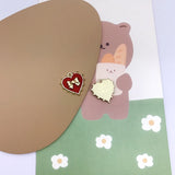 50Pcs Heart Shape Paint Effect Earrings Pendant DIY Jewelry Findings 18X19MM