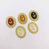 50Pcs Oval Shape Jewelry Accessories Paint Effect Imitation Pearl Hand Made