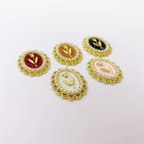 50Pcs Oval Shape Jewelry Accessories Paint Effect Imitation Pearl Hand Made