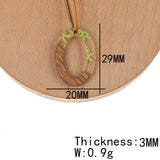 50Pcs Hand Made Oval Shape Wood Resin Charms Earring Findings Necklace Pendant