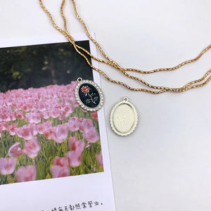 50Pcs Oval Shape Imitation Pearl Earrings Pendant Jewelry Findings