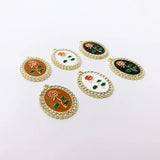 50Pcs Oval Shape Imitation Pearl Earrings Pendant Jewelry Findings