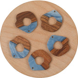 50Pcs 28*28MM Wood & Resin Jewelry Findings Components