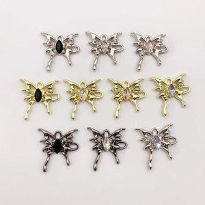50Pcs Butterflys Shape Earrings Pendant Alloy Effect Hand Made Jewelry Findings