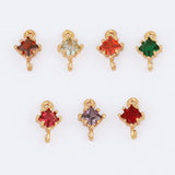 50Pcs CZ Charms Rhombus Shape Earrings Pendant DIY