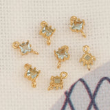 50Pcs CZ Charms Rhombus Shape Earrings Pendant DIY