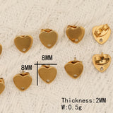 50Pcs Stainless Steel 8*8MM Geometric Shape DIY Jewelry Findings