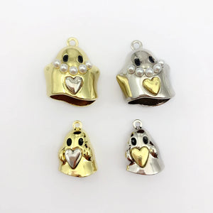 50Pcs Ghost Shape Earrings Pendant Pearl Jewelry Findings