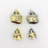 50Pcs Ghost Shape Earrings Pendant Pearl Jewelry Findings