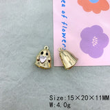 50Pcs Ghost Shape Earrings Pendant Pearl Jewelry Findings
