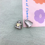 50Pcs Ghost Shape Earrings Pendant Pearl Jewelry Findings