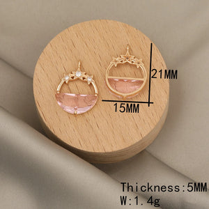 50Pcs CZ Charms Jewelry Accessories for DIY Making Earrings Necklace Pendants