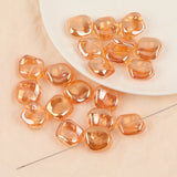 60pcs 17*18MM Square Shape Glass Beads Aurora Effect
