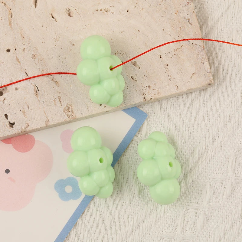 80Pcs 22*32MM Cloud Shape Acrylic Effect Beads