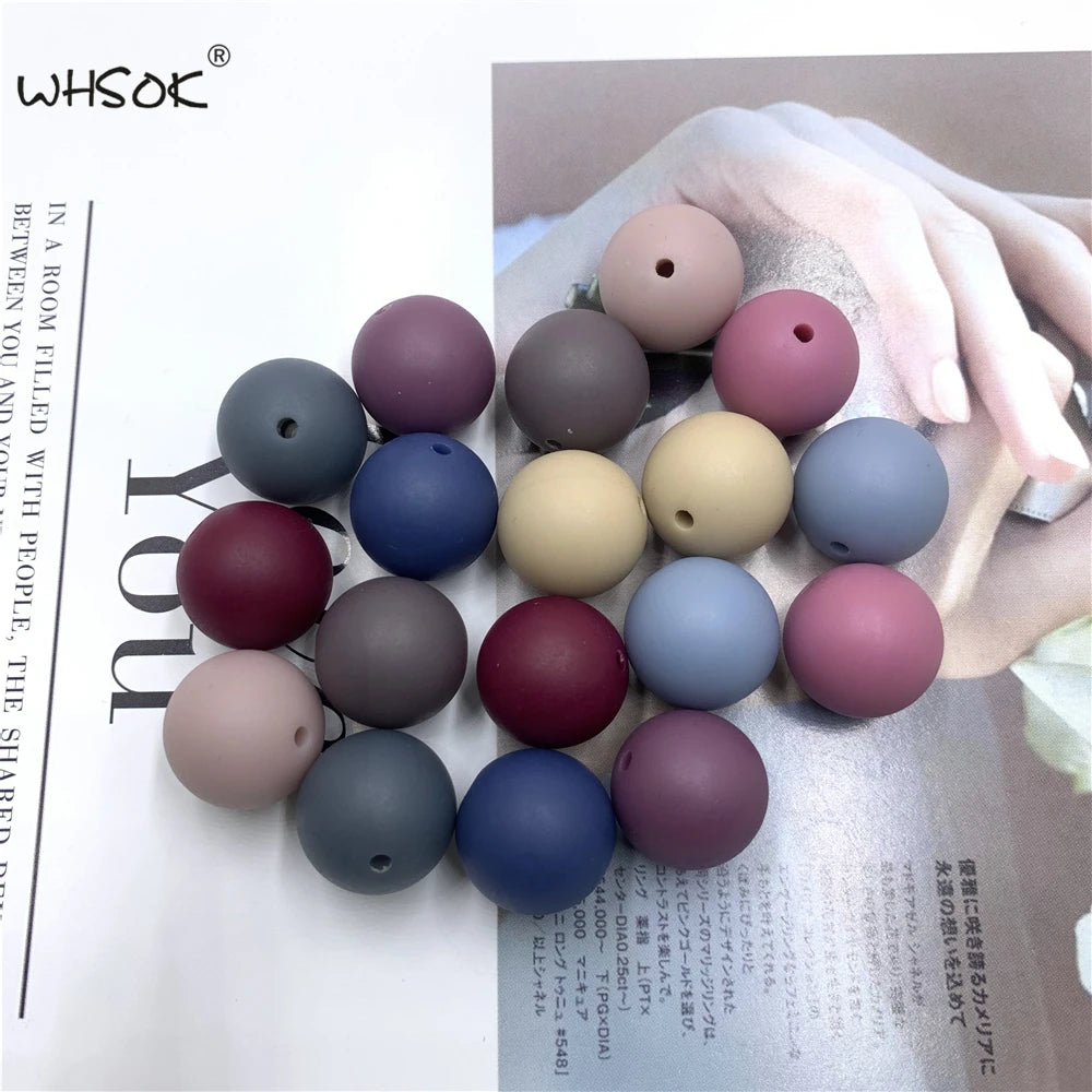 Mix Matte Bead Chunky Acrylic Solid Bead for Jewelry DIY