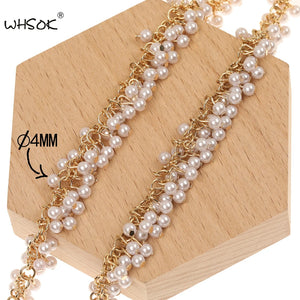 Pearl Necklace Chain/Gold Plated/1M/Lot