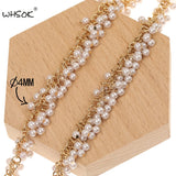 Pearl Necklace Chain/Gold Plated/1M/Lot