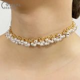 Pearl Necklace Chain/Gold Plated/1M/Lot